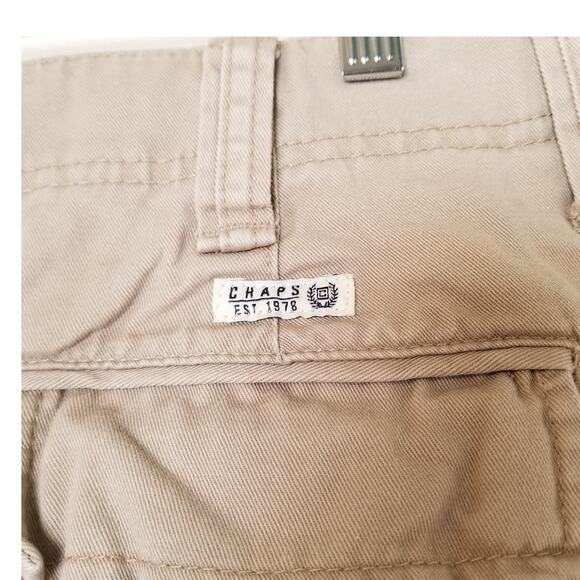Chaps Men's Beige Cargo Pants 100% Cotton 6 Pockets Size 36W X 30L - Picture 5 of 10